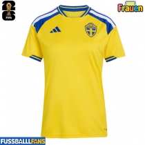 Schweden Heimtrikot Frauen EM 2024 Kurzarm